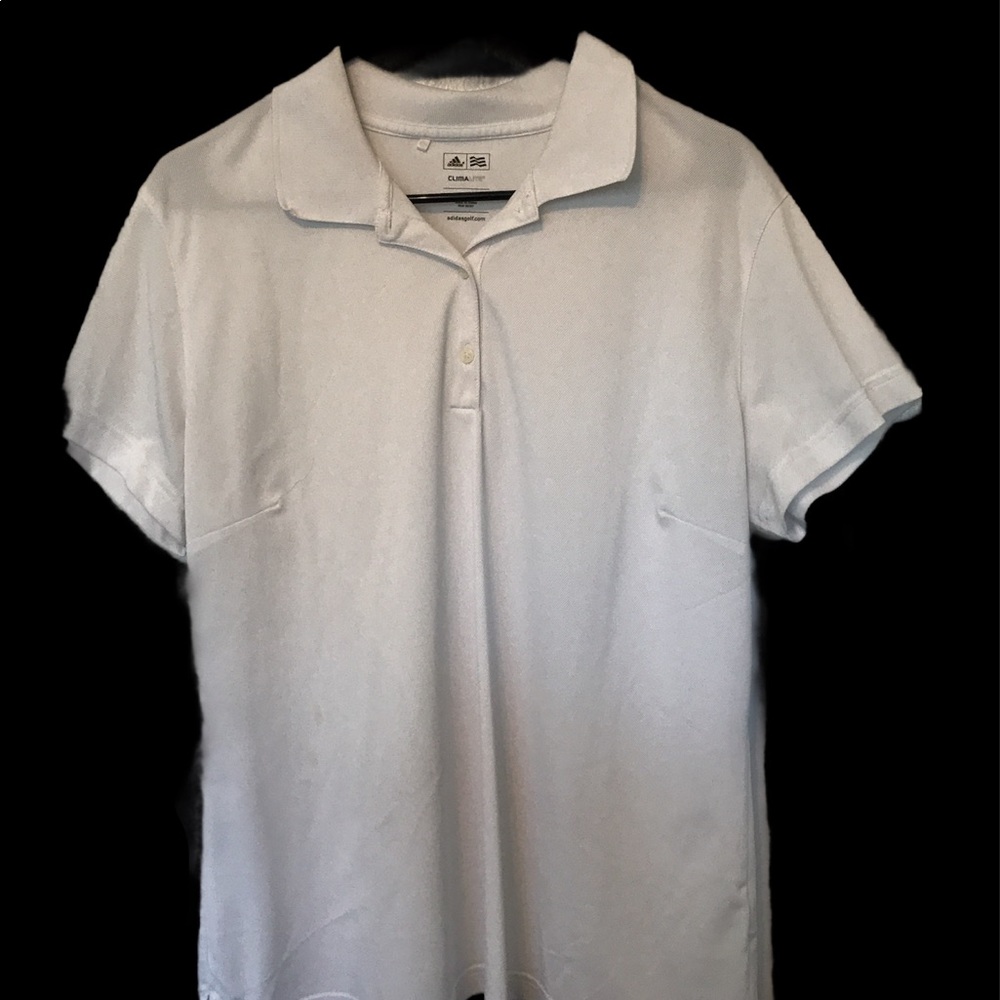 Women’s white Climate Dry Adidas Golf Shirt